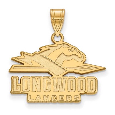 Black Bow Jewelry 10k Yellow Gold Longwood Lancers NCAA Medium Pendant