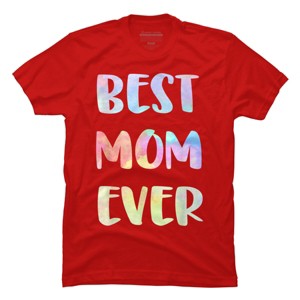 Men's Design By Humans Best Mom Ever Rainbow Bubble Text By MiuMiuShop T-Shirt - 1 of 2