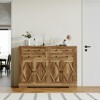 55" Sideboard Buffet Cabinet, Wooden Coffee Bar Cabinet with 4 Drawers & Adjustable Shelf, Entryway Console Table, Floor Cupboard Cabinet - 2 of 4