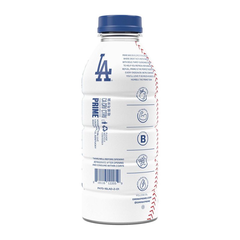 Prime Hydration Dodgers Sports Drink - 16.9 fl oz Bottle, 3 of 7