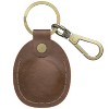 Vena Genuine Leather Case for Apple AirTag Holder Keychain Cover, Brown - 4 of 4