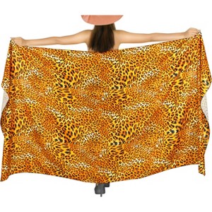 HAPPY BAY Women's Summer Bikini Wraps Sarong Cover up Wrap Skirt Bathing suit Swimwear Swimsuit Beach Coverup for Women One Size Orange, Animal Icon - 1 of 4