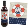 Big Dot of Happiness Ahoy - Nautical - Baby Shower or Birthday Party Decorations for Women and Men - Wine Bottle Label Stickers - Set of 4 - 3 of 4