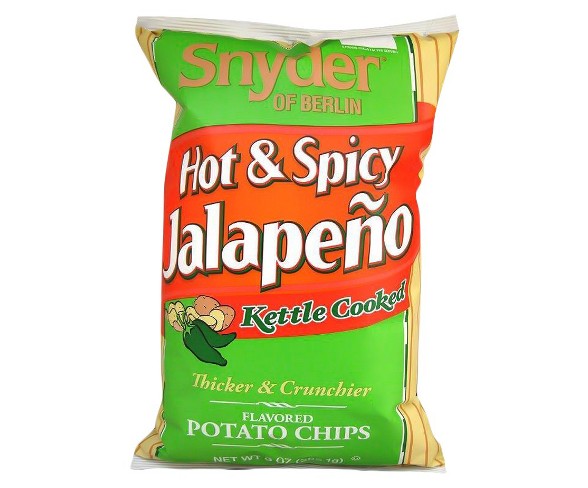 Snyder of Berlin Hot & Spicy Jalapeno Flavored Kettle Cooked Potato Chips - 8.5oz