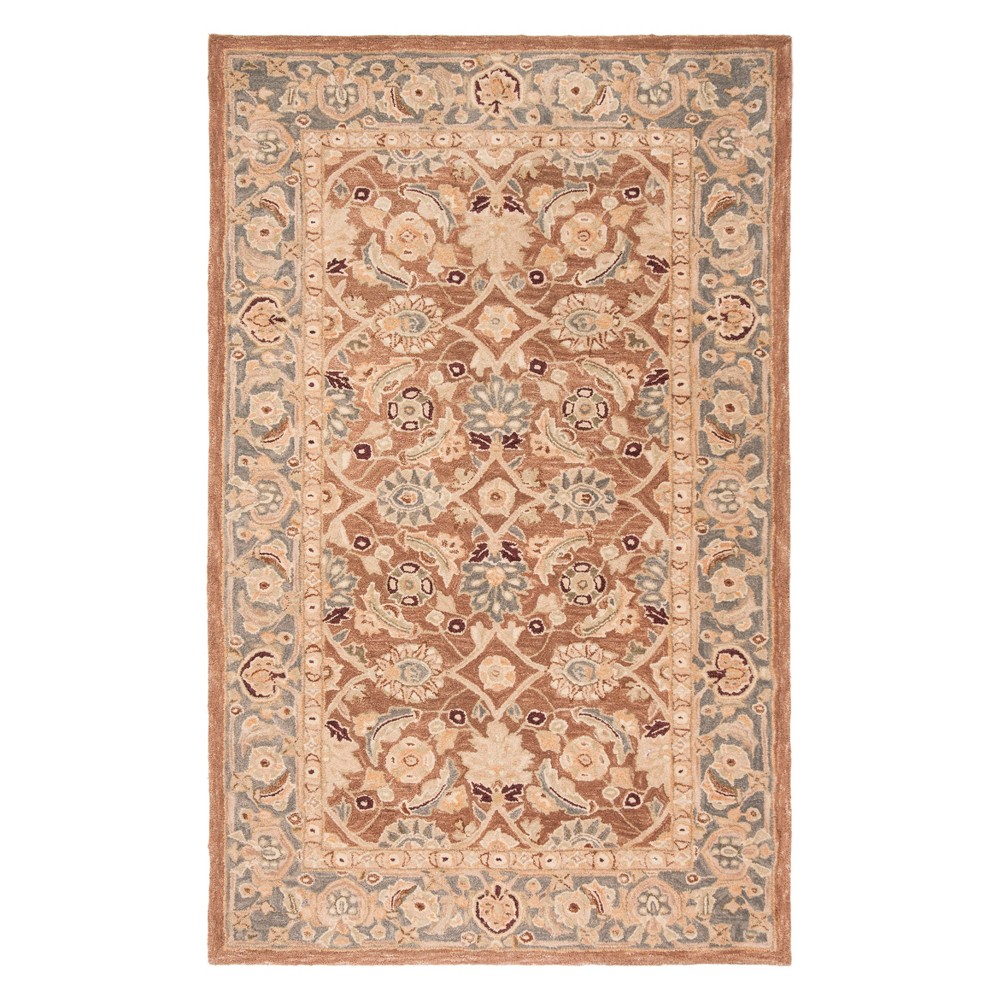 5'x8' Floral Area Rug Brown/Blue - Safavieh