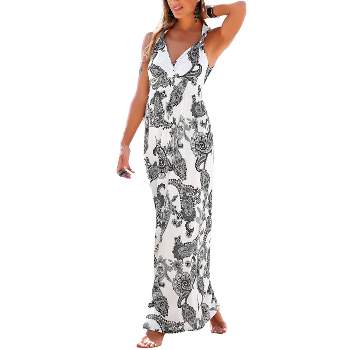 LASCANA Women's Sleeveless Maxi Dress Sundress Summer