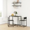 HOMCOM 3 Piece Industrial Dining Table Set, Counter Height Bar Table & Chairs Set for Small Space, Dining Room - 3 of 4