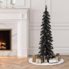 Puleo 4' Pre-lit Flocked Pencil Alpine Fir Artificial Christmas Tree with Clear Lights - 4 of 4