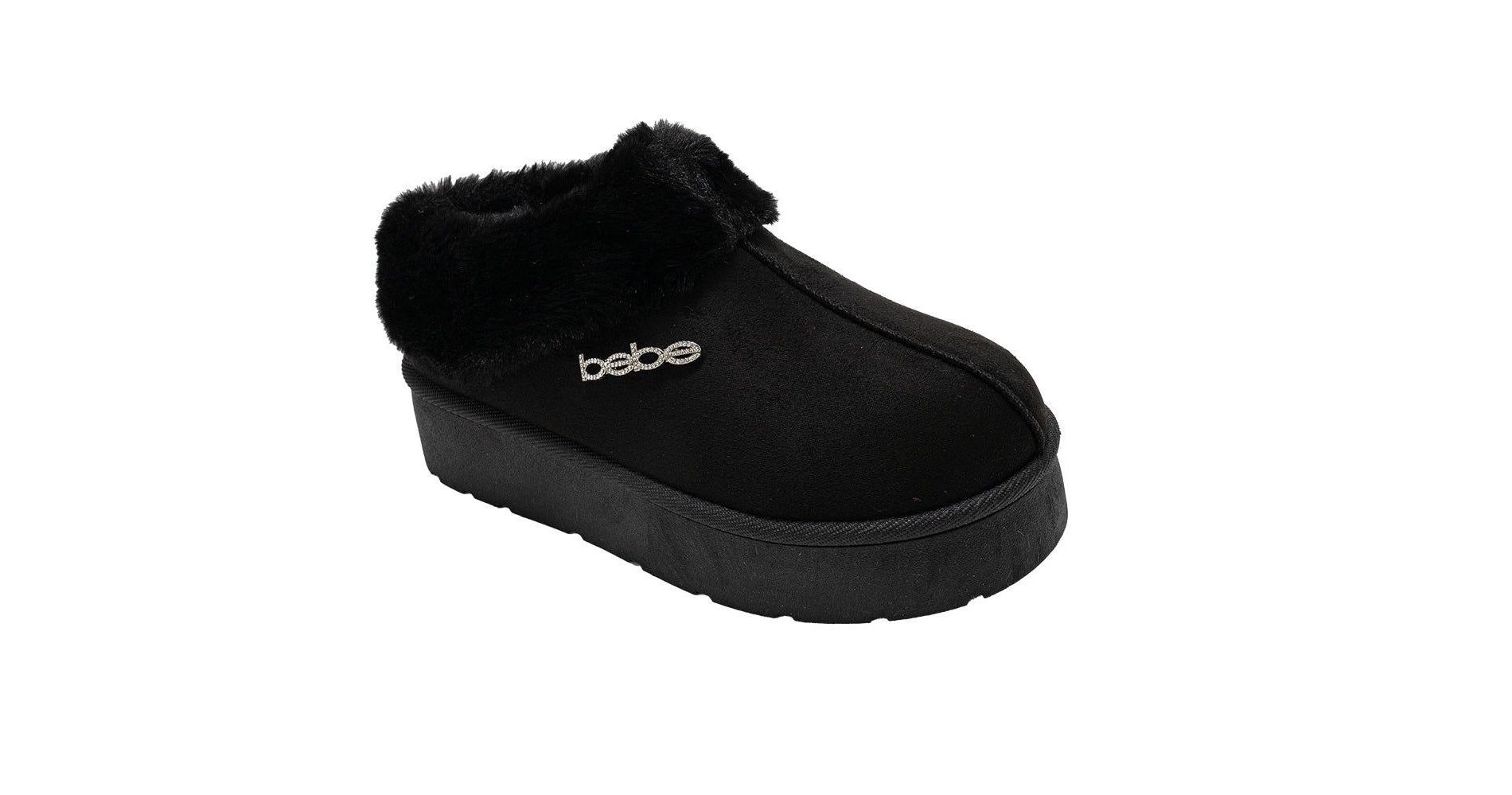 bebe Women’s Boots - Platform Boots with Faux Fur Trim, Cozy Slip-On Women’s Shoes