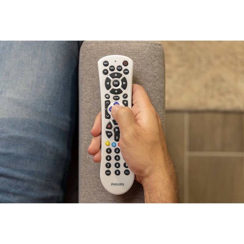 Philips 4-Device Universal Remote Control Pearl White, 5 of 10