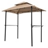 Maliang Outdoor Grill Gazebo 8 x 5 Ft, Shelter Tent, Double Tier Soft Top Canopy and Steel Frame with hook & Bar Counters - 2 of 4