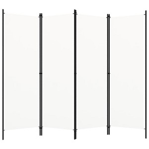 vidaXL 4-Panel Room Divider White 78.7"x70.9" - 1 of 4