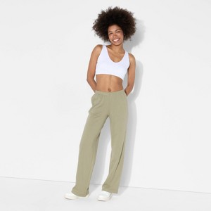 Women's Mid-Rise French Terry Sweatpants - Wild Fable™ - 1 of 3