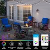 Bestier Outdoor Swivel Rocking Chair with LED Strip, Waterproof PE Rattan & 4" Anti-Slip Cushion for Garden, Deck, Patio, or Porch - 4 of 4