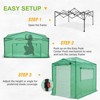 EAGLE PEAK 8'x6' Portable Walk-in Greenhouse, Upgraded Screen Mesh Door, Green - 2 of 4