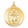Black Bow Jewelry 14k Yellow Gold Large Round Miraculous Medal Pendant - 3 of 4