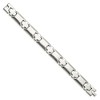 Black Bow Jewelry 14mm Stainless Steel Polished Beveled & Cross Link Bracelet, 8.5 Inch - 2 of 4