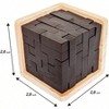 3D Wooden Puzzle Box - Engaging Desk Toy for Challenging Wooden Puzzle Game, Brown - 4 of 4