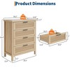 4 Drawer Dresser for Bedroom, 35''H Wooden Chest of Drawers, Fluted Clothes Storage Organizer, Dresser Narrow Nightstand for Bedroom - 2 of 4