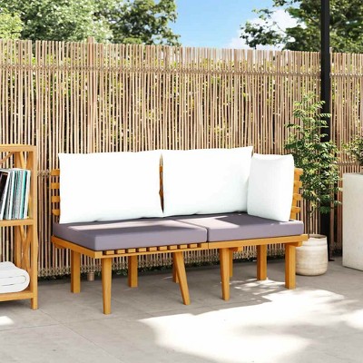 Sofa with Cushions Solid Acacia WoodvidaXL