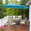 Costway 15FT Double-Sided Twin Patio Umbrella Outdoor Market W/ Crank & Base Grey\Coffee\Turquoise\Beige\Orange\Wine - 2 of 4