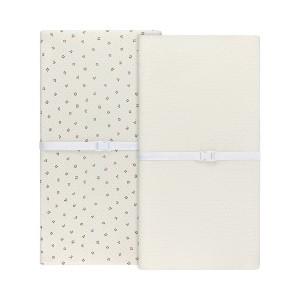 Aurora Fitted Sheet Set - 2 pk - 100% Jersey Knit Cotton - Cherry Printed - 1 of 3