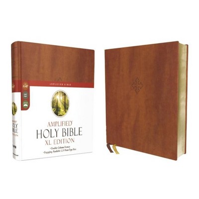 Amplified Holy Bible, XL Edition, Leathersoft, Brown - by  Zondervan (Leather Bound)