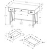 Vynxaria Computer Desk, Home Office, Laptop, Storage Drawers, 48"l, Work, Beige Laminate, Black Metal, Transitional - 3 of 4