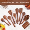 VAVSEA 11 Pcs Wooden Spoons for Cooking, Thickened Natural Wooden Cooking Utensils, Eco-Friendly Wood Kitchen Utesnils, Gifts for Christmas - 4 of 4