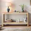 Vynxaria Mirod Modern Farmhouse Console Table,Elegant Minimalist Design with Premium Wood Veneer and Rounded Corners - 2 of 4