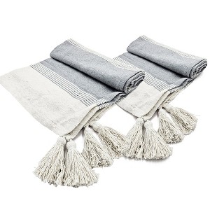 Paaaawaters 50x60" Conrad Grey Throw Blanket, 2 Pack - 1 of 4
