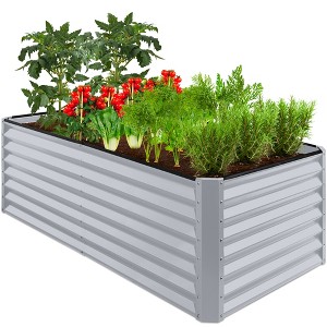 Best Choice Products 6x3x2ft Outdoor Metal Raised Garden Bed, Planter Box for Vegetables, Flowers, Herbs - 1 of 4