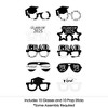 Big Dot of Happiness 2025 Black and White Graduation Glasses - Paper Card Stock Party Photo Booth Props Kit - 10 Count - 3 of 4