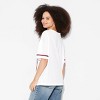 Women's Short Sleeve V-Neck Graphic Mesh Jersey Shirt - Wild Fable™ - 3 of 4