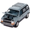 1987 Plymouth Voyager Van Ice Blue Metallic & Twilight Blue Met 2-Tone w/Blue Interior 1/64 Diecast Model Cars by Auto World - 3 of 4
