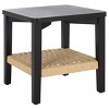 Raki 1 Shelf End Table - ACC2312B - Black/Natural - Safavieh - 4 of 4