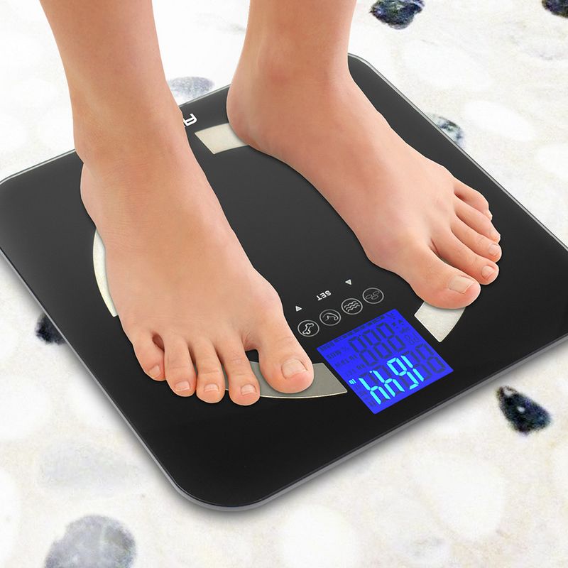American Weigh Scales Quantum Series Bathroom Scale High Precision Digital Backlit LCD Display Body Mass Index 330LB Capacity, 3 of 6