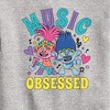Boys' - Trolls - Music Obsessed Poppy and Branch Graphic Long Sleeve Fleece Sweatshirt - 2 of 4