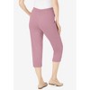 Woman Within Women's Plus Size The Hassle-Free Soft Knit Capri - 3 of 4