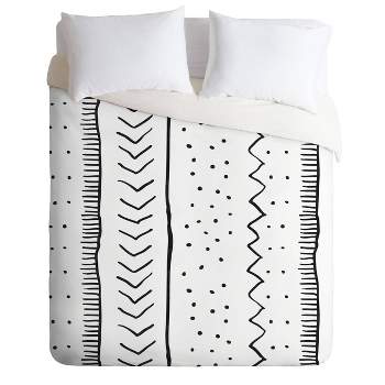 Becky Bailey Moroccan Stripe Duvet Set Black/White - Deny Designs