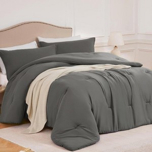 BAGOKIE 2/3PCS Comforter Set with Comforter & Pillowcases - 1 of 4