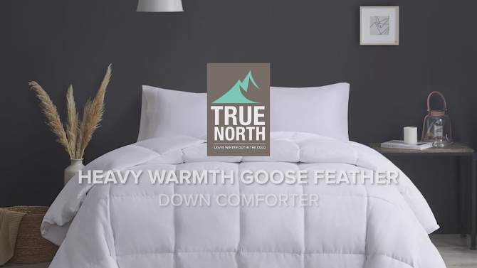 Heavy Warmth Goose Feather and Down Oversize Duvet Comforter Insert, 2 of 11, play video