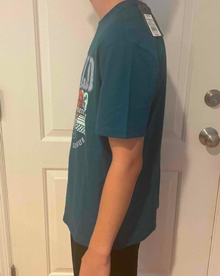Boys' Basketball World Champion Short Sleeve Graphic T-Shirt - art class™  Teal Blue XS