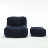 Maliang super soft lazy sofa chair with memory foam and ottoman, for living room, bedroom, apartment - 3 of 4