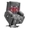 Large Power Lift Recliner Chair with Heat and Massage Recliner Chair for Living Room with 3 Positions, and Side Pocket and Cup HoldersUSB Charge Port - 2 of 4