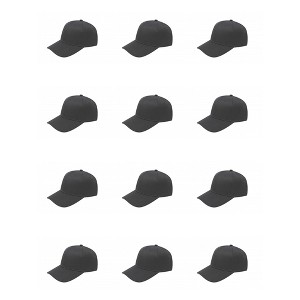 12 Pack Baseball Hats Great for Teams Events or Promotions - 1 of 4