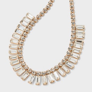 Baguette Stone Necklace - A New Day™ Gold - 1 of 4
