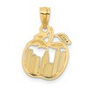 Black Bow Jewelry 14k Yellow Gold and White Rhodium New York Skyline Apple Pendant - 3 of 4