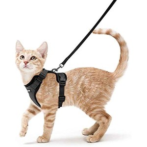 rabbitgoo Cat Harness and Leash for Walking, , Easy Control Breathable Jacket, Black, XS - 1 of 1