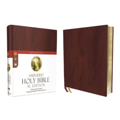 Amplified Holy Bible, XL Edition, Leathersoft, Burgundy - by  Zondervan (Leather Bound)